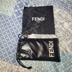 FENDI soft sunglasses case with polish cloth